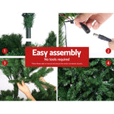 NNEDSZ Jollys 1.8M 6FT Christmas Tree 874 LED Lights 874 Tips Warm White Green