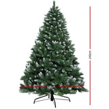NNEDSZ Jollys 7FT Christmas Snow Tree - Green