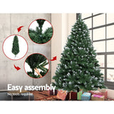 NNEDSZ Jollys 7FT Christmas Snow Tree - Green