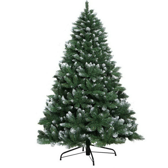 NNEDSZ Jollys 2.4M 8FT Christmas Tree Xmas Home Decoration 1400 Tips Snowy Green