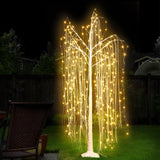 NNEDSZ Jollys 1.8M LED Christmas Tree Willow Xmas Fibre Optic Warm White Lights