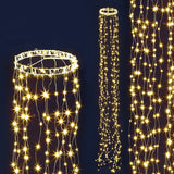 NNEDSZ Jollys 3M Christmas Curtain Fairy Lights String 480 LED Party Wedding