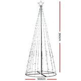 NNEDSZ Jollys 3.6M LED Christmas Tree Lights 400 LED Xmas Multi Colour Optic Fiber