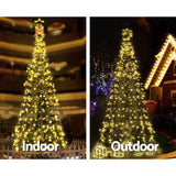 NNEDSZ Jollys 3.6M LED Christmas Tree Lights Xmas 400pc LED Warm White Optic Fiber