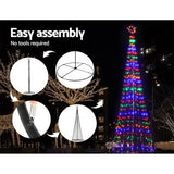 NNEDSZ Jollys 5M LED Christmas Tree Optic Fiber Lights 750pc LED Multi Colour