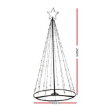 NNEDSZ Jingle Jollys Christmas Tree 2.1M 264 LED Xmas Trees Solar Power Warm White