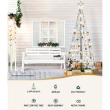 NNEDSZ Jingle Jollys Christmas Tree 2.1M 264 LED Xmas Trees Solar Power Warm White