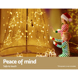 NNEDSZ Jingle Jollys Christmas Tree 2.1M 264 LED Xmas Trees Solar Power Warm White
