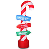 NNEDSZ Jollys 2.4M Christmas Inflatable Santa Guide Candy Pole Xmas Decor LED