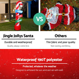 NNEDSZ Jollys 2.4M Christmas Inflatable Santa Guide Candy Pole Xmas Decor LED