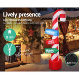 NNEDSZ Jollys 2.4M Christmas Inflatable Santa Guide Candy Pole Xmas Decor LED