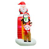NNEDSZ Jollys 2.1M Christmas Inflatable Santa on Chimney Decorations Outdoor LED