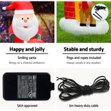 NNEDSZ Jollys 2.1M Christmas Inflatable Santa on Chimney Decorations Outdoor LED