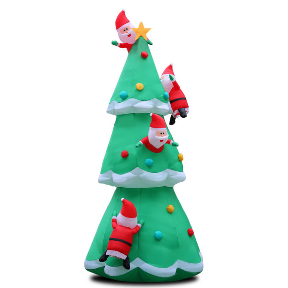 NNEDSZ Jollys 5M Christmas Inflatable Santa on Christmas Tree Xmas Decor LED