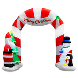 NNEDSZ Jollys 3M Christmas Inflatable Archway with Santa Xmas Decor LED