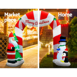 NNEDSZ Jollys 3M Christmas Inflatable Archway with Santa Xmas Decor LED