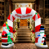 NNEDSZ Jollys 3M Christmas Inflatable Archway with Santa Xmas Decor LED
