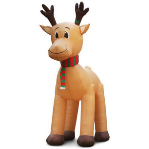 NNEDSZ Jollys 5M Christmas Inflatable Reindeer Giant Deer Air-Power Light Inside