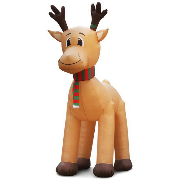 NNEDSZ Jollys 5M Christmas Inflatable Reindeer Giant Deer Air-Power Light Inside