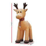 NNEDSZ Jollys 5M Christmas Inflatable Reindeer Giant Deer Air-Power Light Inside