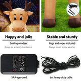 NNEDSZ Jollys 5M Christmas Inflatable Reindeer Giant Deer Air-Power Light Inside