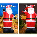 NNEDSZ Jollys 5M Christmas Inflatable Santa Decorations Outdoor Air-Power Light