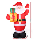 NNEDSZ Jollys 2.4M Christmas Inflatables Santa Xmas Light Decor LED Airpower