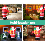 NNEDSZ Jollys 2.4M Christmas Inflatables Santa Xmas Light Decor LED Airpower
