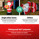 NNEDSZ Jollys 2.4M Christmas Inflatables Santa Xmas Light Decor LED Airpower