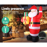 NNEDSZ Jollys 2.4M Christmas Inflatables Santa Xmas Light Decor LED Airpower