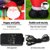 NNEDSZ Jollys 2.4M Christmas Inflatables Santa Xmas Light Decor LED Airpower