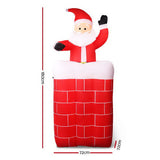 NNEDSZ Jollys 1.8M Christmas Inflatable Archway with Santa Xmas Decor LED