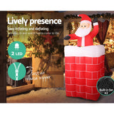 NNEDSZ Jollys 1.8M Christmas Inflatable Archway with Santa Xmas Decor LED