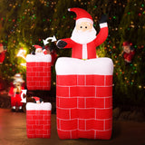 NNEDSZ Jollys 1.8M Christmas Inflatable Archway with Santa Xmas Decor LED