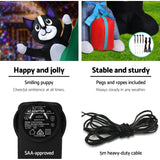 NNEDSZ Jingle Jollys 3M Inflatable Christmas Tree Santa Lights Outdoor Decorations