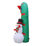 NNEDSZ Jollys 2.8M Christmas Inflatable Giant Arch Way Santa Snowman Light Decor