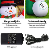 NNEDSZ Jollys 2.8M Christmas Inflatable Giant Arch Way Santa Snowman Light Decor
