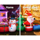 NNEDSZ Jingle Jollys 2.7M Christmas Inflatable Tree Snowman Lights Outdoor Decorations