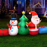 NNEDSZ Jingle Jollys 2.7M Christmas Inflatable Tree Snowman Lights Outdoor Decorations