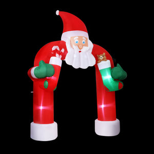 NNEDSZ Jingle Jollys Christmas Inflatable Santa Archway 2.3M Outdoor Decorations Lights