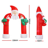 NNEDSZ Jingle Jollys Christmas Inflatable Santa Archway 2.3M Outdoor Decorations Lights