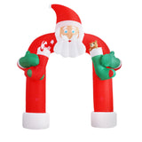 NNEDSZ Jingle Jollys Christmas Inflatable Santa Archway 2.3M Outdoor Decorations Lights