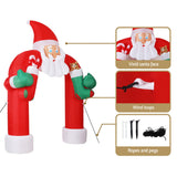 NNEDSZ Jingle Jollys Christmas Inflatable Santa Archway 2.3M Outdoor Decorations Lights