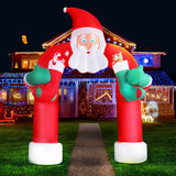 NNEDSZ Jingle Jollys Christmas Inflatable Santa Archway 2.3M Outdoor Decorations Lights