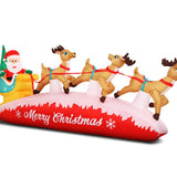 NNEDSZ Jollys Inflatable Christmas Santa On Sleigh 2.8M Lights Outdoor Decorations