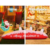 NNEDSZ Jollys Inflatable Christmas Santa On Sleigh 2.8M Lights Outdoor Decorations