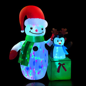NNEDSZ Jingle Jollys Inflatable Christmas 1.8M Snowman LED Lights Outdoor Decorations