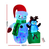 NNEDSZ Jingle Jollys Inflatable Christmas 1.8M Snowman LED Lights Outdoor Decorations