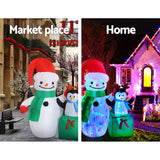 NNEDSZ Jingle Jollys Inflatable Christmas 1.8M Snowman LED Lights Outdoor Decorations