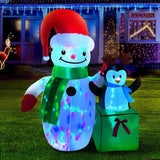 NNEDSZ Jingle Jollys Inflatable Christmas 1.8M Snowman LED Lights Outdoor Decorations